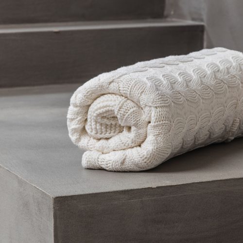 VIDI Nido Accogliente - Plaid Wit 130×170 cm - Zachte Woondeken