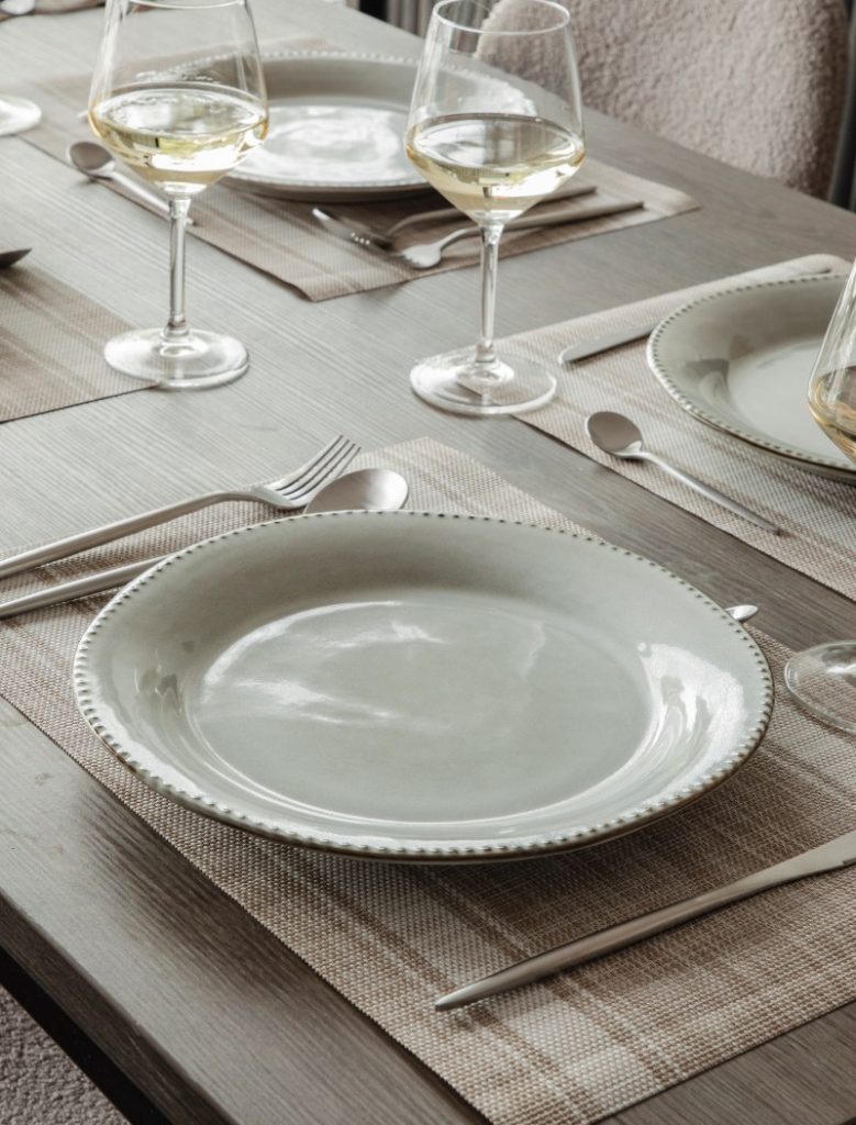 VIDI Piatto – Dinerborden Set 6 Stuks Ø27,5 cm – Parelwit Keramiek