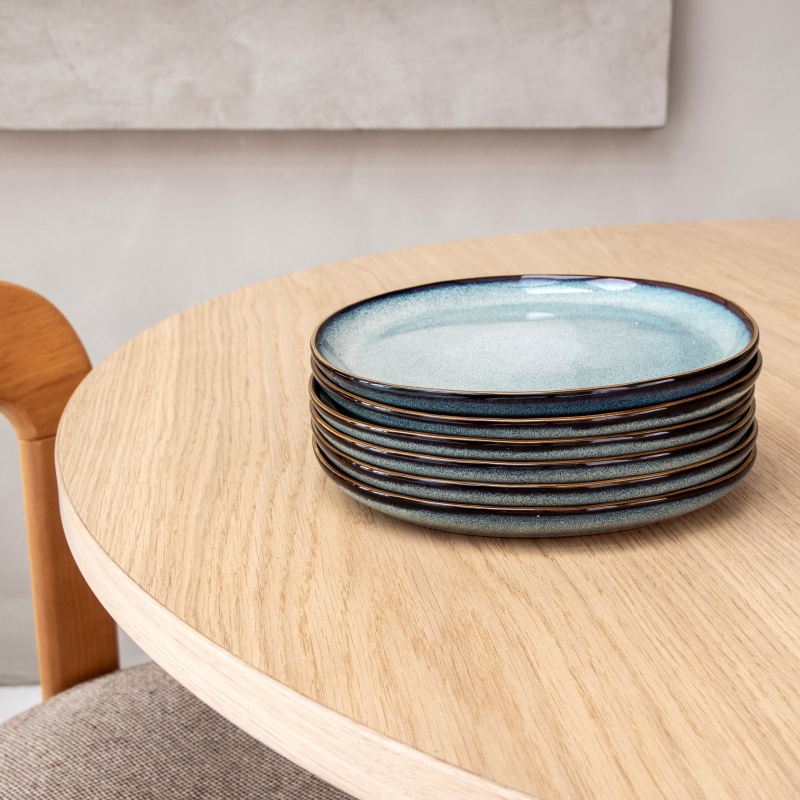 VIDI Verde - Ontbijtborden Set 6 Stuks Ø21 cm - Saliegroen Keramiek - Image 10