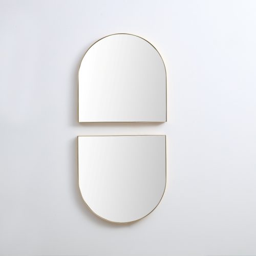 VIDI Skara - Spiegels met Boogvorm 2-delig - 60 x 50 cm - Verticaal & Horizontaal Ophangbaar