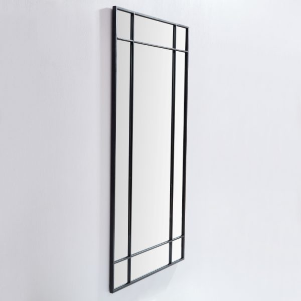 VIDI Elyse – Grote Spiegel met Zwart Raster – 90 x 180 cm – Staal - Afbeelding 3