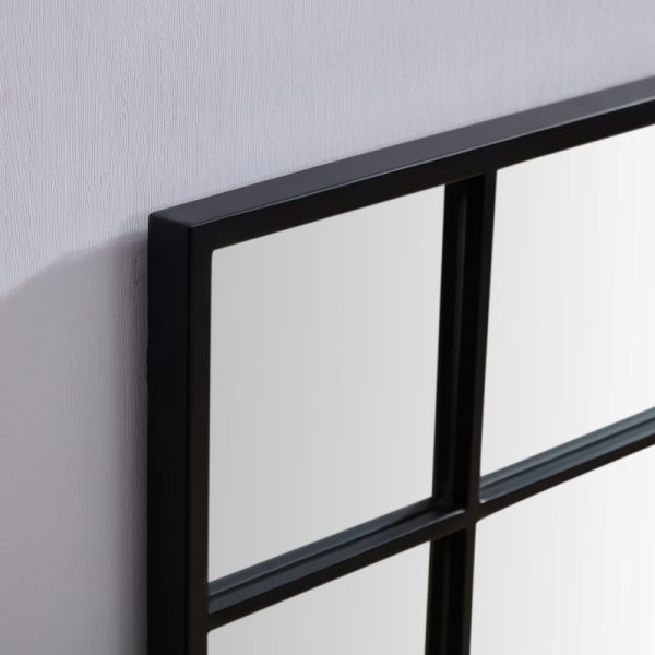 VIDI Elyse – Grote Spiegel met Zwart Raster – 90 x 180 cm – Staal - Afbeelding 5