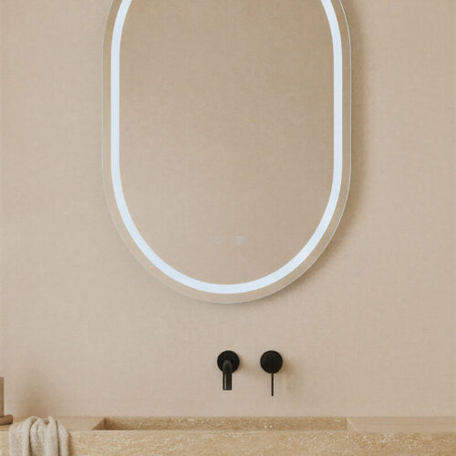 VIDI YLVEN - Ovale LED Badkamerspiegel 80×60 - Anti-Condens & 3 Lichtkleuren